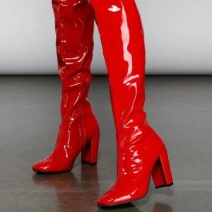 SO SEDUCTIVE PATENT LEATHER THIGH-HIGH BOOTS